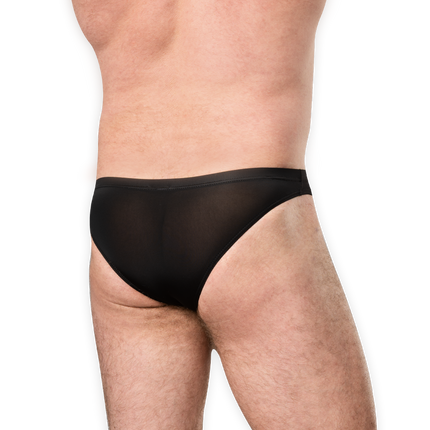 Amorable - Herenslip met Open Kruis - One Size - Zwart-Rimbastore.com