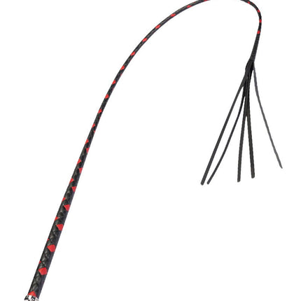 RISE - BDSM Zweep - Feather Single Tail - Zwart/Rood-Erotiekvoordeel.nl