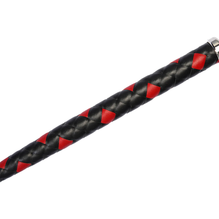 RISE - BDSM Zweep - Feather Single Tail - Zwart/Rood-Erotiekvoordeel.nl