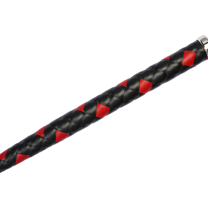 RISE - BDSM Zweep - Feather Single Tail - Zwart/Rood-Erotiekvoordeel.nl