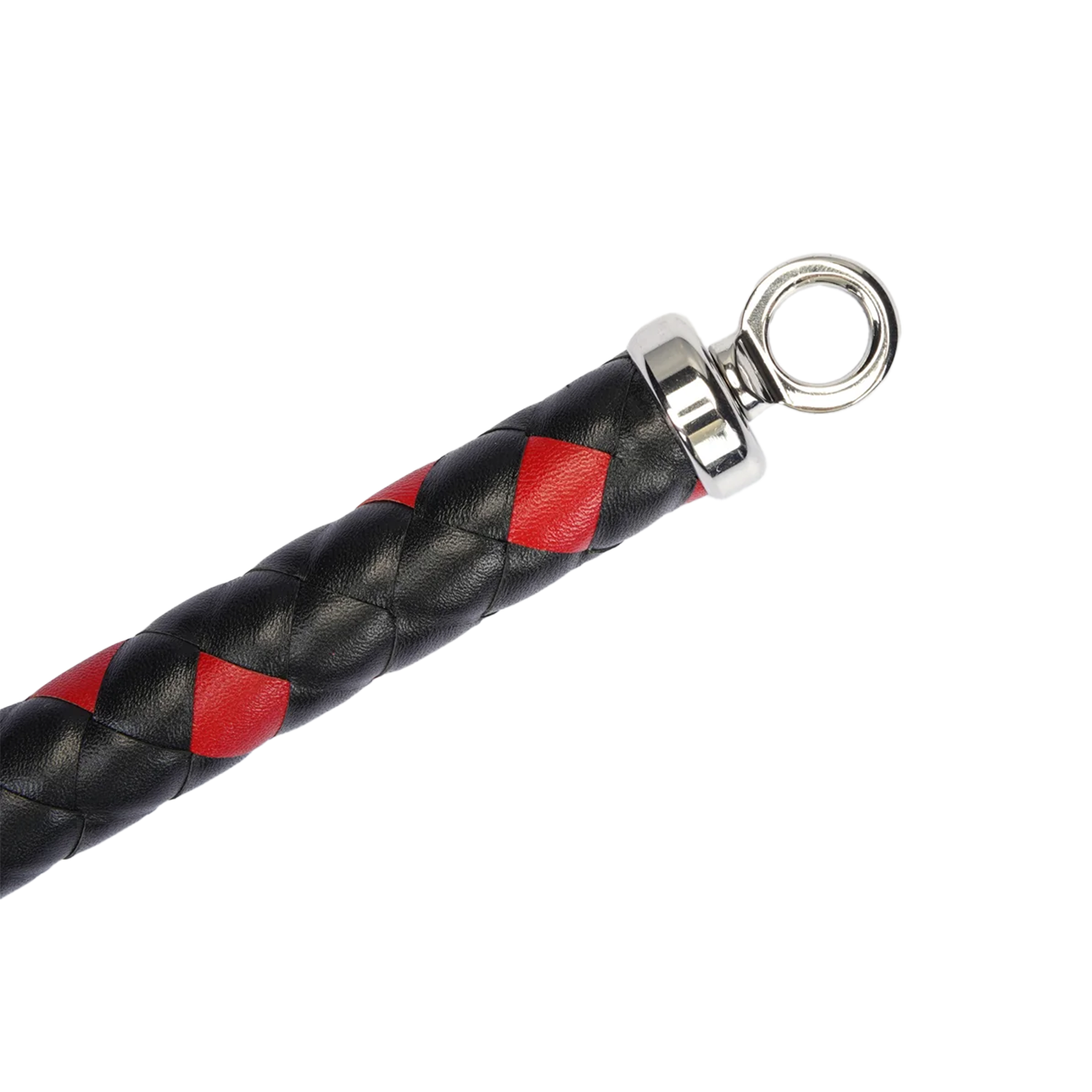 RISE - BDSM Zweep - Feather Single Tail - Zwart/Rood-Erotiekvoordeel.nl