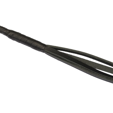 RISE - BDSM Zweep - Feather Hard Single Tail - Zwart/Geel-Rimbastore.com
