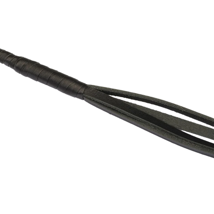 RISE - BDSM Zweep - Feather Hard Single Tail - Zwart/Geel-Rimbastore.com