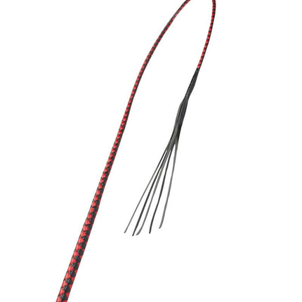RISE - BDSM Zweep - Feather Soft Single Tail - Rood/Zwart-Rimbastore.com