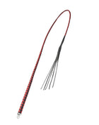 RISE - BDSM Zweep - Feather Soft Single Tail - Rood/Zwart-Rimbastore.com