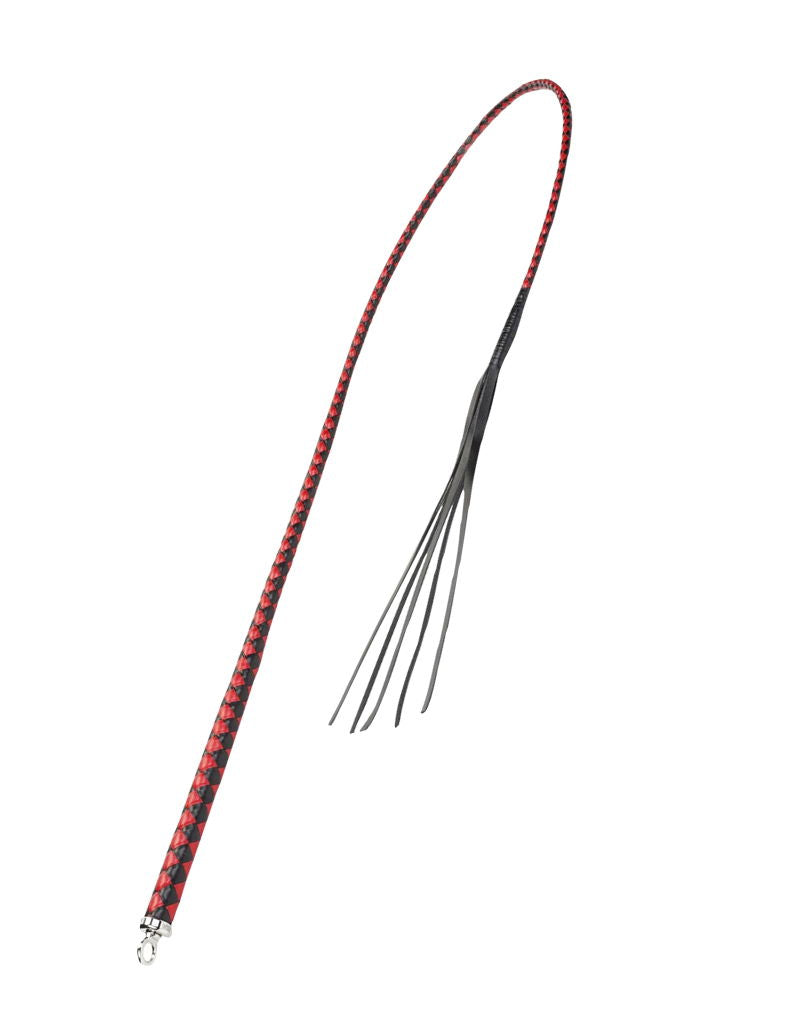 RISE - BDSM Zweep - Feather Soft Single Tail - Rood/Zwart-Rimbastore.com