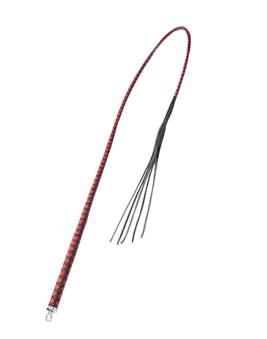 RISE - BDSM Zweep - Feather Soft Single Tail - Rood/Zwart-Rimbastore.com
