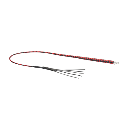 RISE - BDSM Zweep - Feather Soft Single Tail - Rood/Zwart-Rimbastore.com