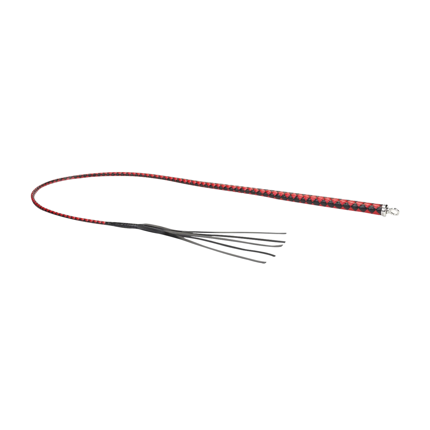 RISE - BDSM Zweep - Feather Soft Single Tail - Rood/Zwart-Rimbastore.com