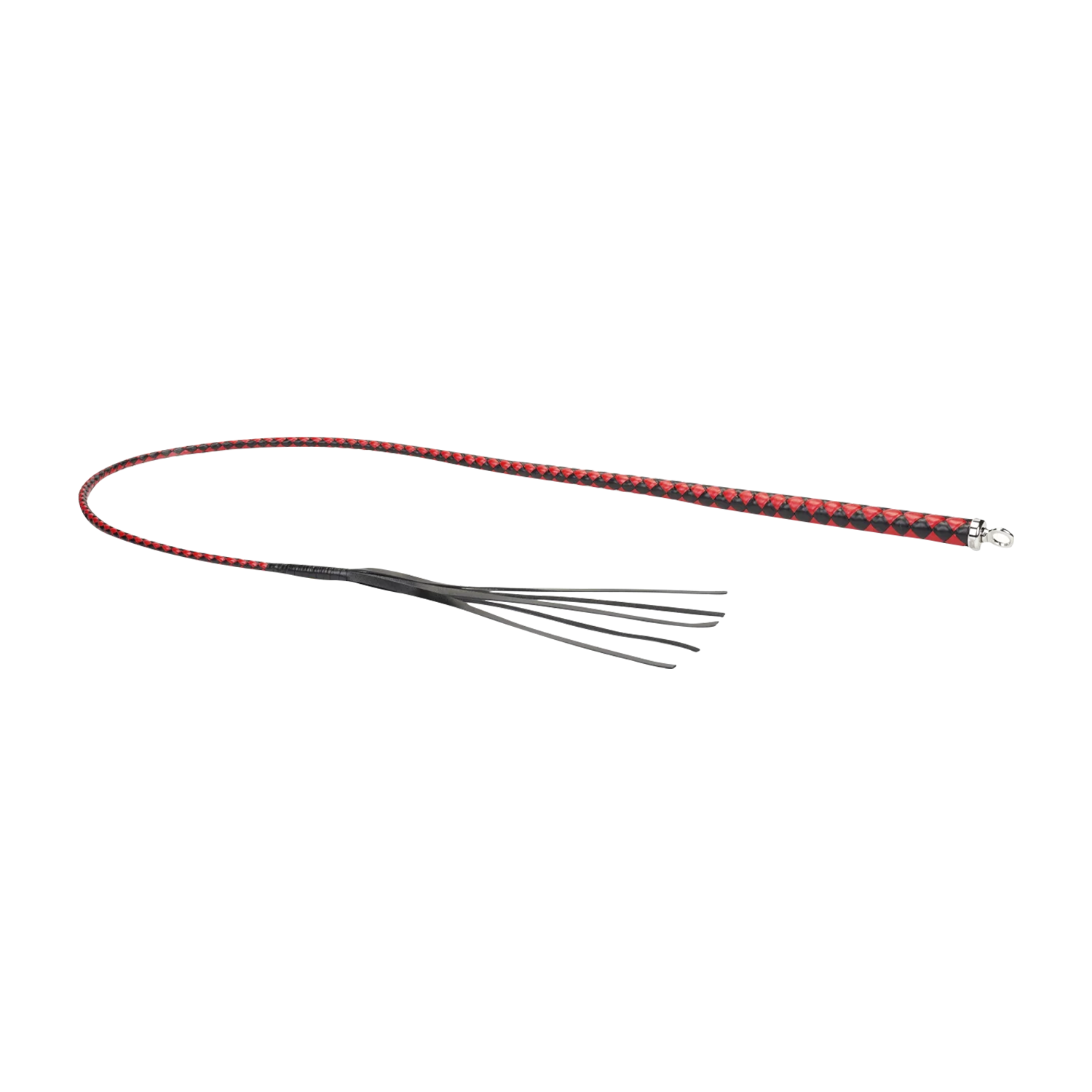 RISE - BDSM Zweep - Feather Soft Single Tail - Rood/Zwart-Rimbastore.com