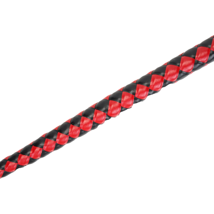 RISE - BDSM Zweep - Feather Soft Single Tail - Rood/Zwart-Rimbastore.com