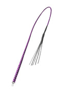RISE - BDSM Zweep - Feather Soft Single Tail - Paars/Zwart-Rimbastore.com