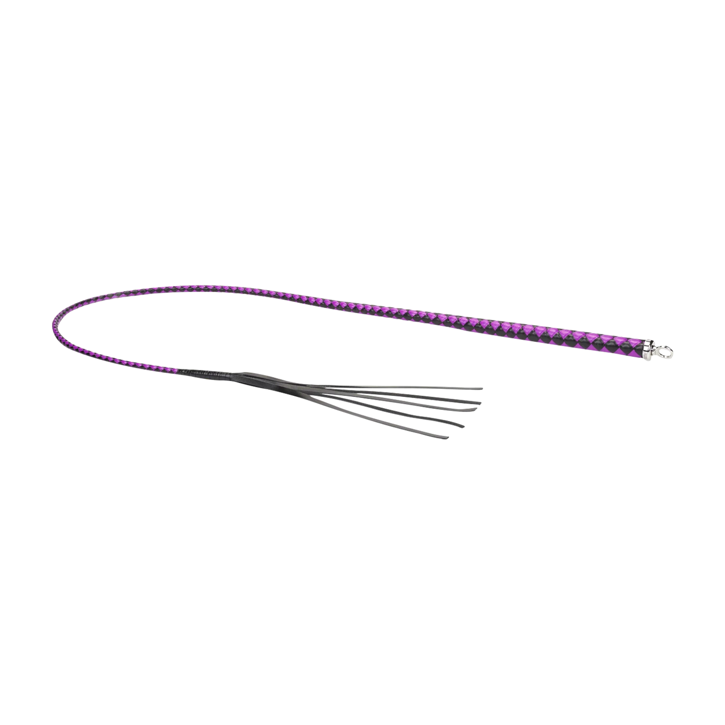 RISE - BDSM Zweep - Feather Soft Single Tail - Paars/Zwart-Rimbastore.com