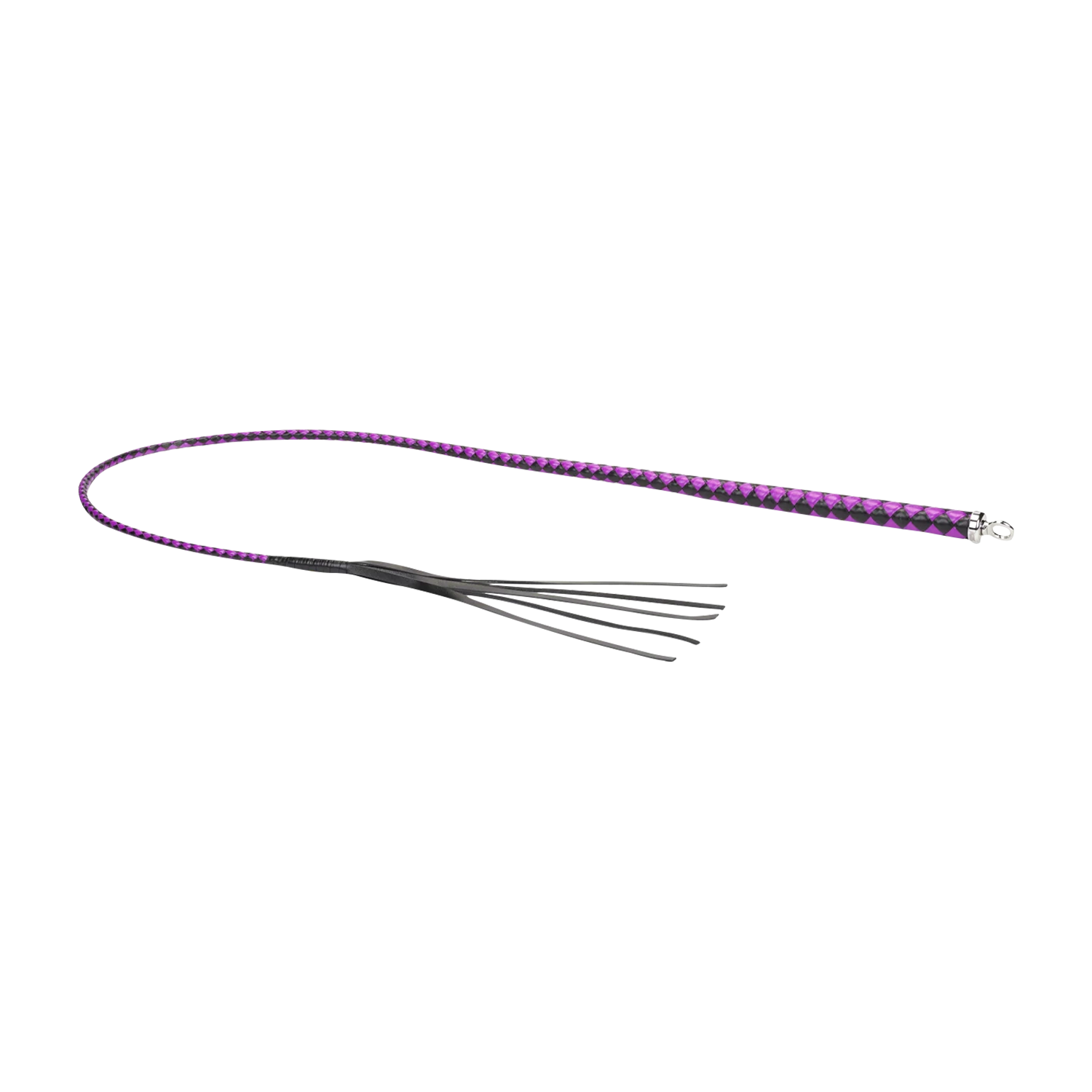 RISE - BDSM Zweep - Feather Soft Single Tail - Paars/Zwart-Rimbastore.com