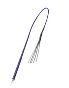 RISE - BDSM Zweep - Feather Soft Single Tail - Blauw/Zwart-Rimbastore.com