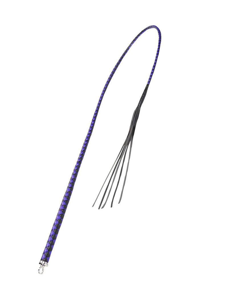RISE - BDSM Zweep - Feather Soft Single Tail - Blauw/Zwart-Rimbastore.com