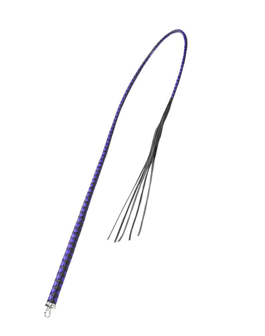 RISE - BDSM Zweep - Feather Soft Single Tail - Blauw/Zwart-Rimbastore.com