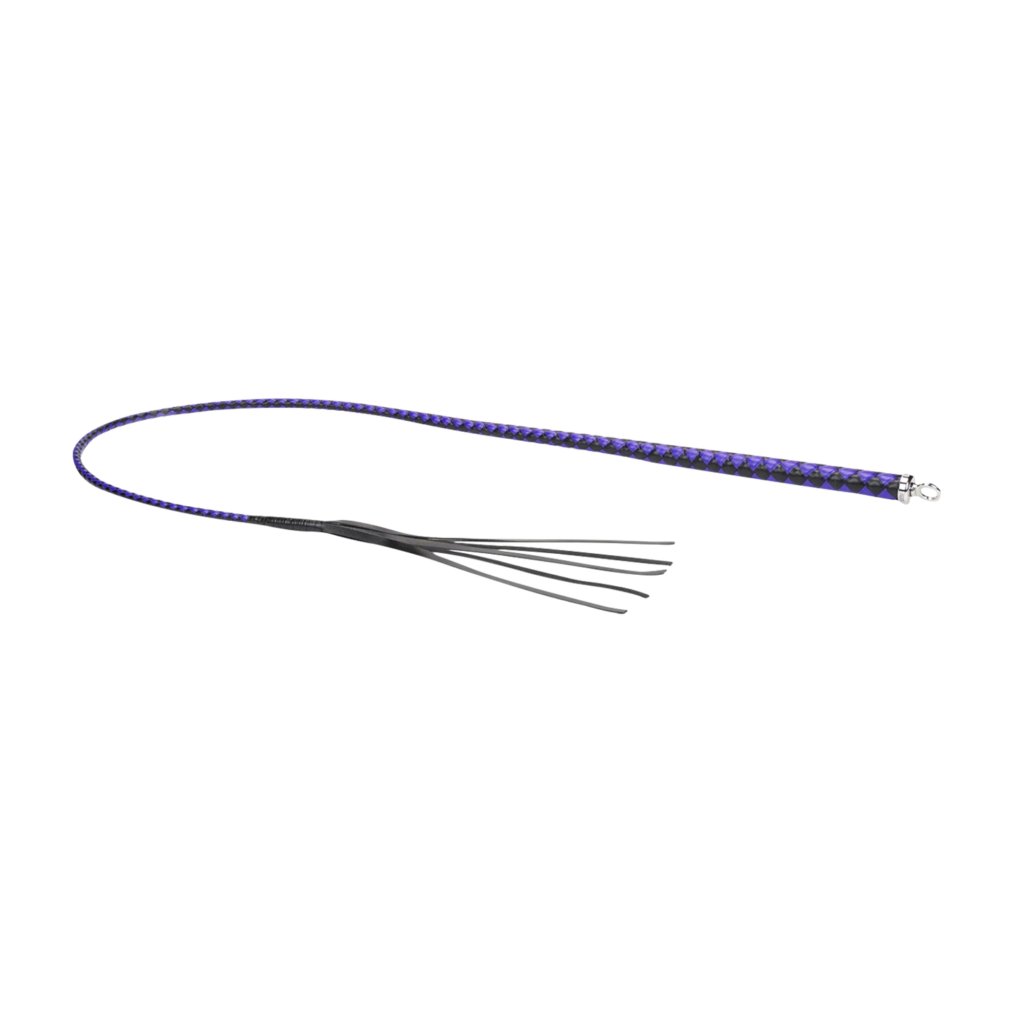 RISE - BDSM Zweep - Feather Soft Single Tail - Blauw/Zwart-Rimbastore.com