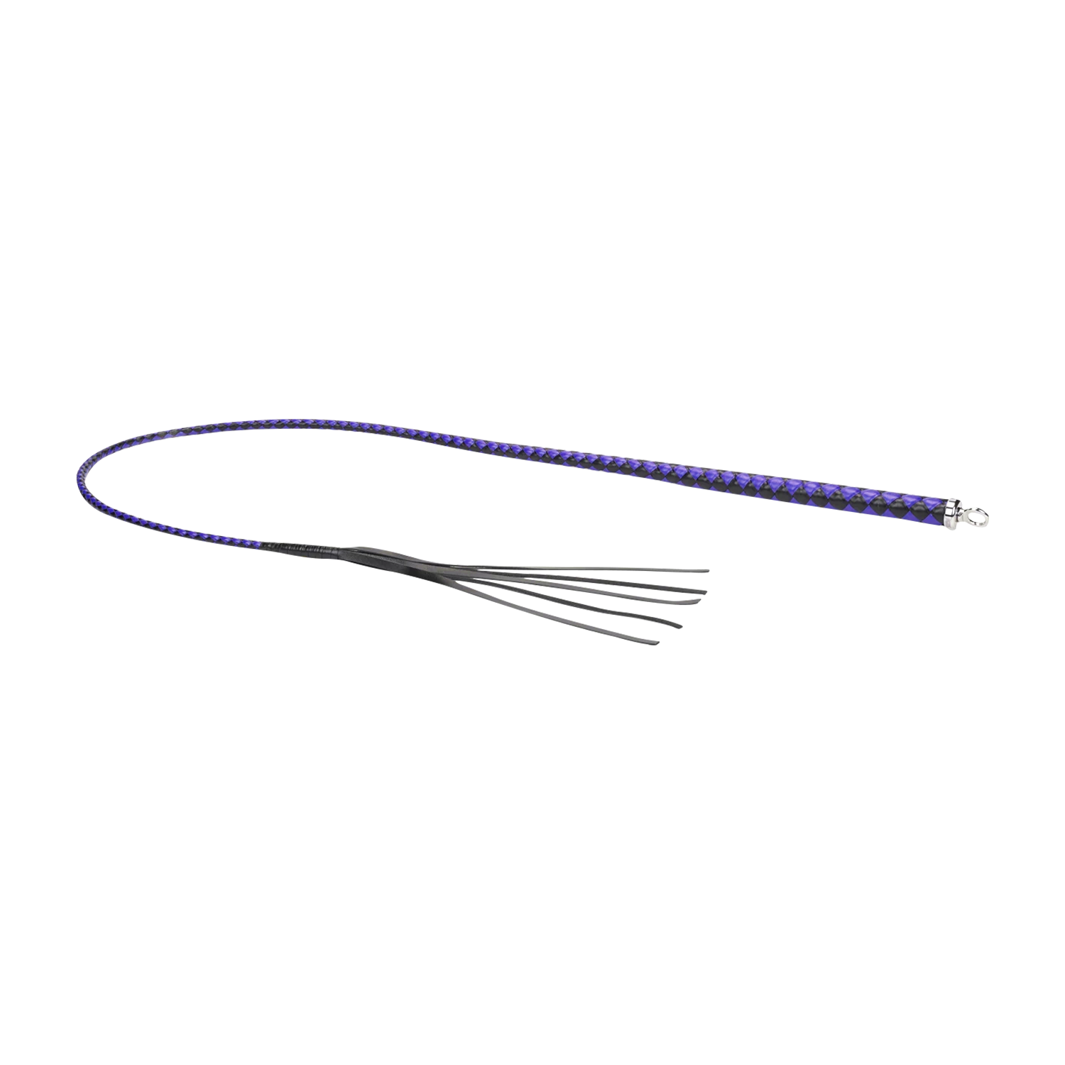 RISE - BDSM Zweep - Feather Soft Single Tail - Blauw/Zwart-Rimbastore.com