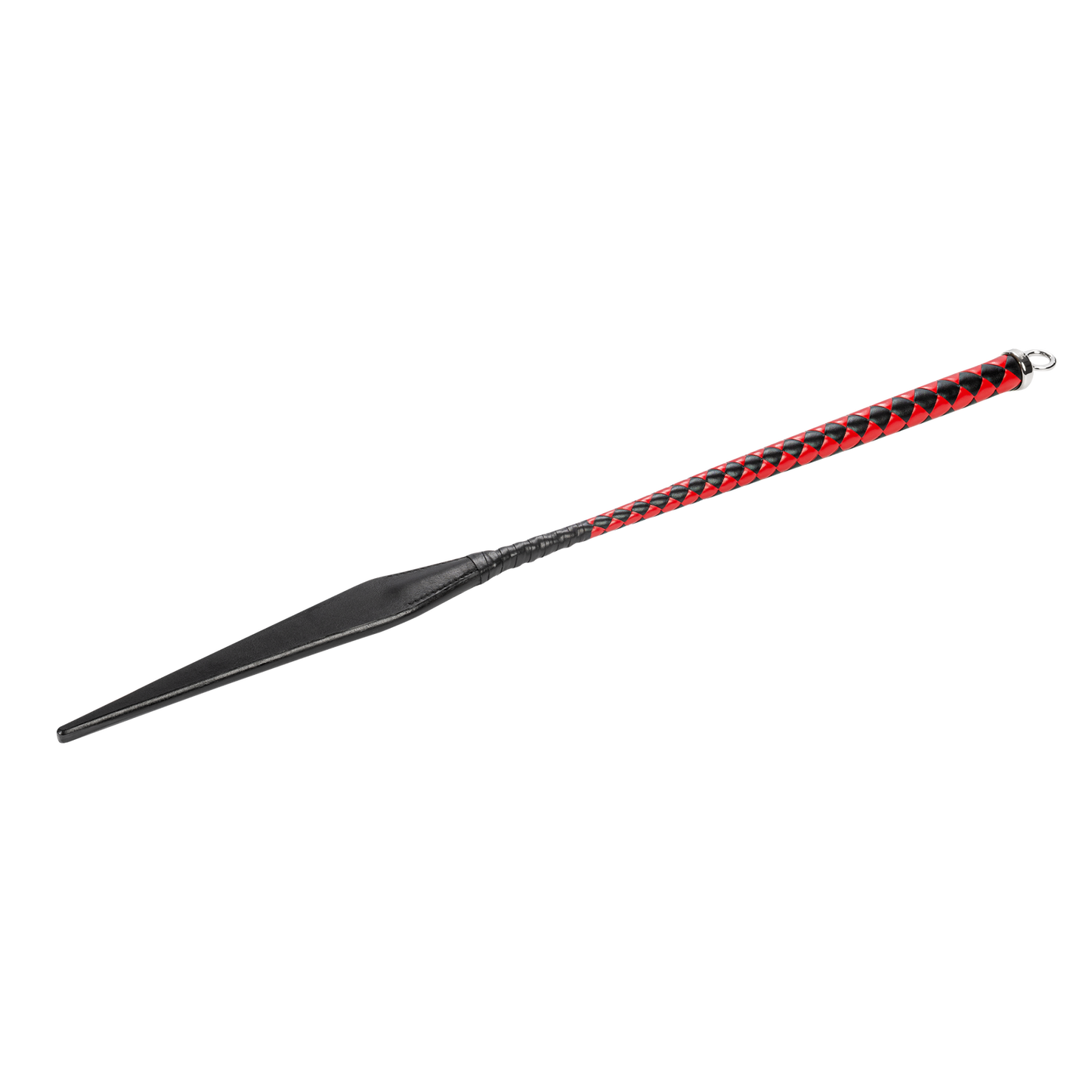 RISE - BDSM Devil's Tongue Flap Zweep - Pulse - Zwart/Rood-Rimbastore.com