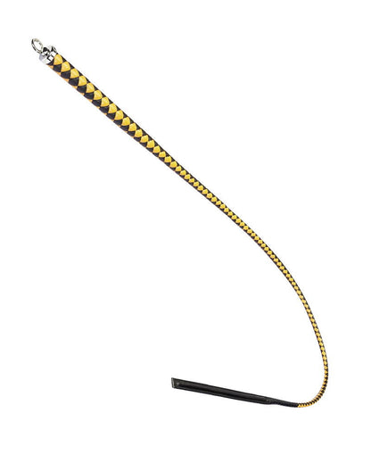 RISE - BDSM Zweep - Feather Wide Single Tail - Zwart/Goud-Rimbastore.com