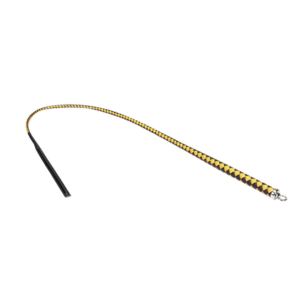 RISE - BDSM Zweep - Feather Wide Single Tail - Zwart/Goud-Rimbastore.com