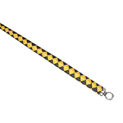 RISE - BDSM Zweep - Feather Wide Single Tail - Zwart/Goud-Rimbastore.com