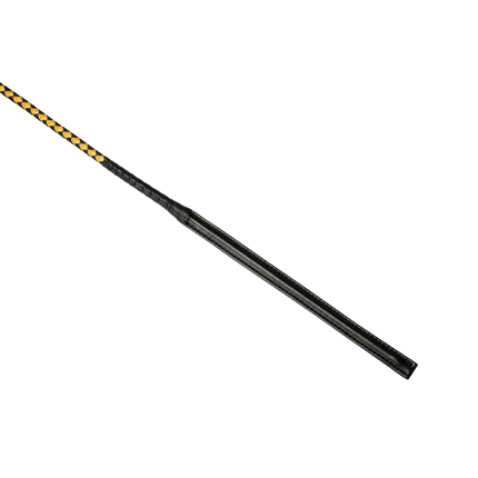 RISE - BDSM Zweep - Feather Wide Single Tail - Zwart/Goud-Rimbastore.com