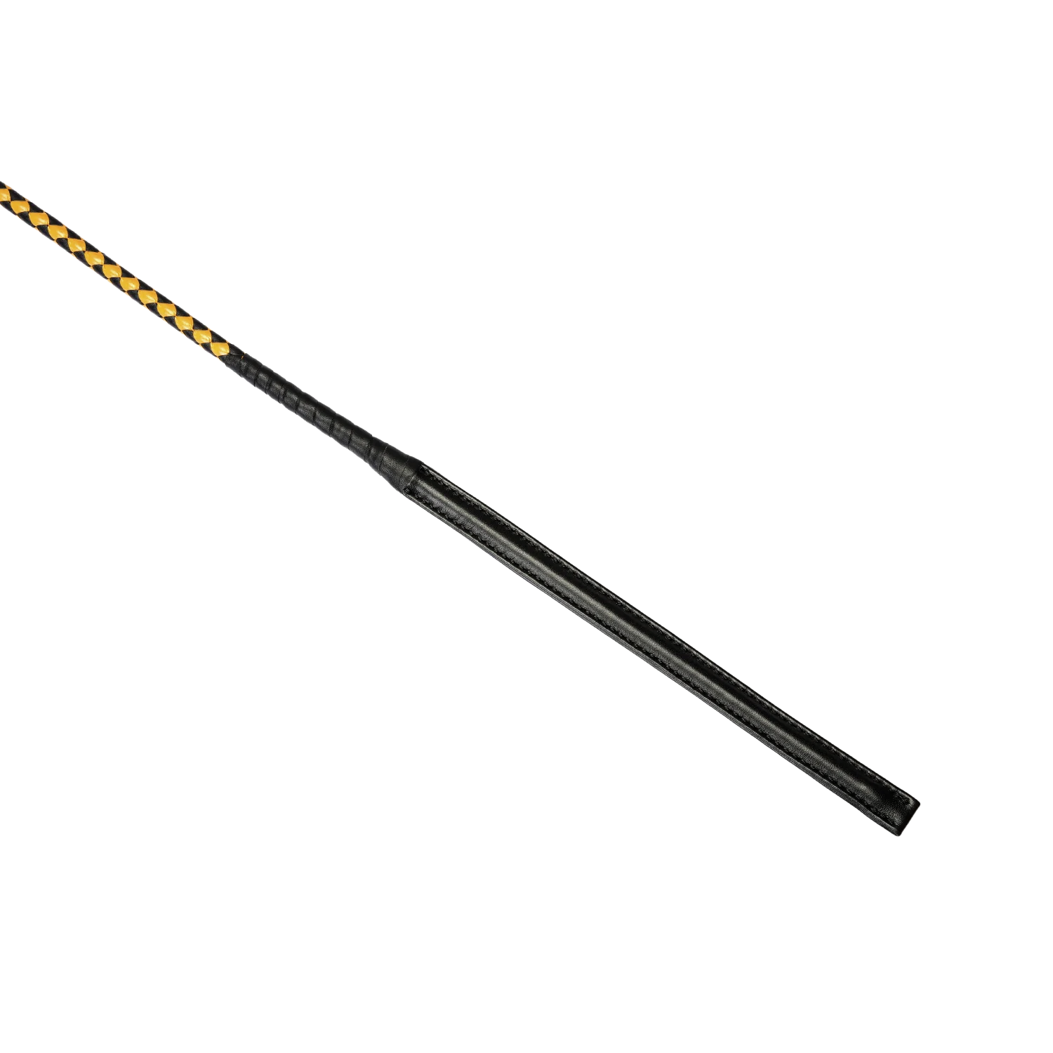 RISE - BDSM Zweep - Feather Wide Single Tail - Zwart/Goud-Rimbastore.com