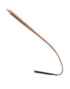 RISE - BDSM Zweep - Feather Slim Single Tail - Oranje/Zwart-Rimbastore.com