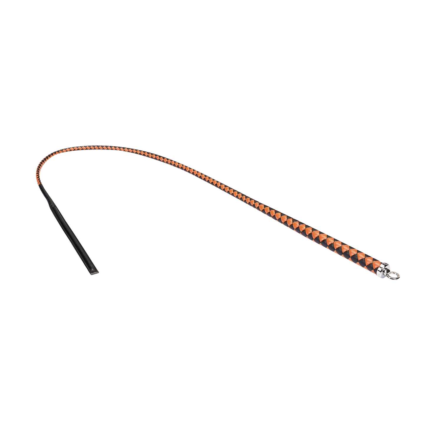RISE - BDSM Zweep - Feather Slim Single Tail - Oranje/Zwart-Rimbastore.com