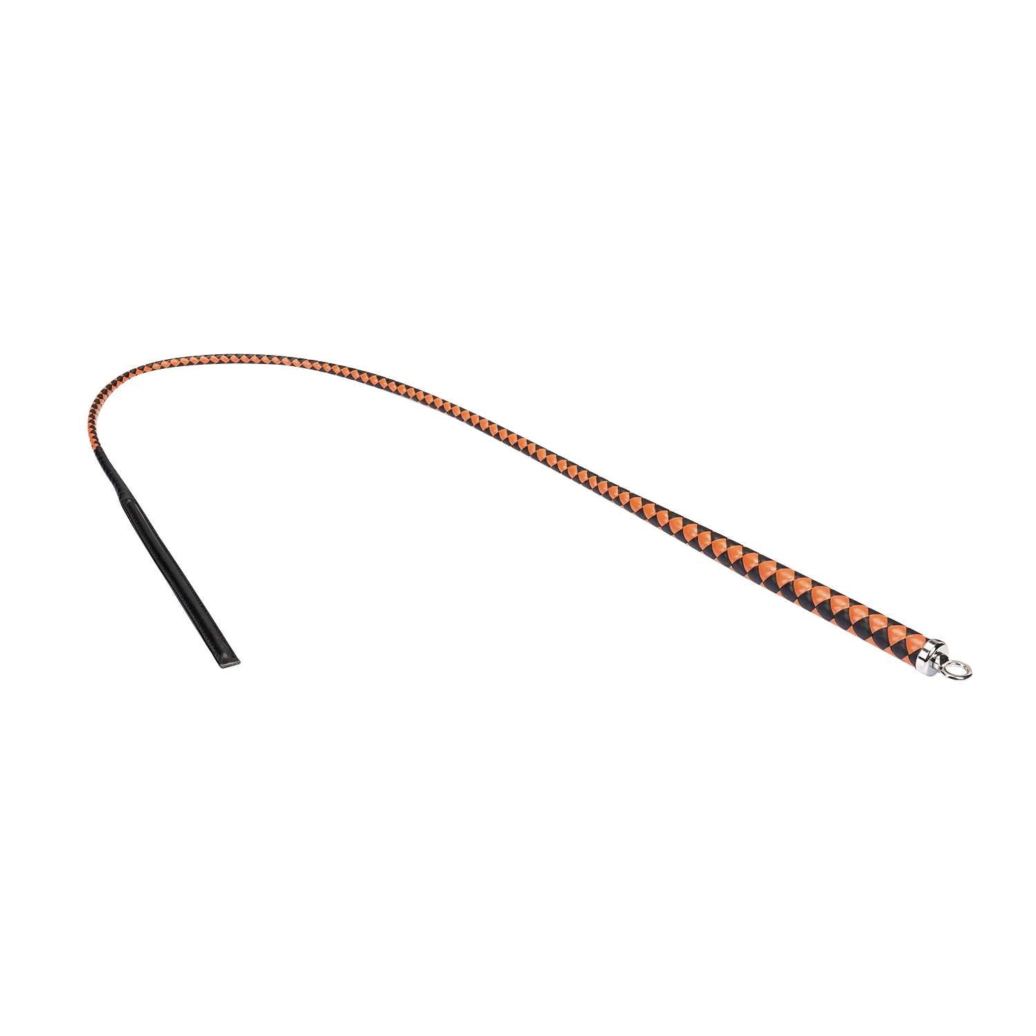 RISE - BDSM Zweep - Feather Slim Single Tail - Oranje/Zwart-Rimbastore.com