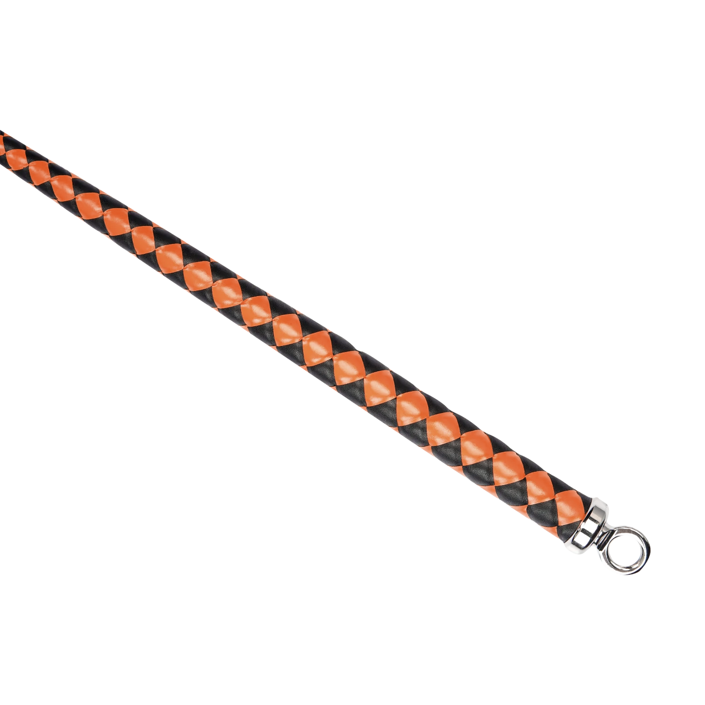 RISE - BDSM Zweep - Feather Slim Single Tail - Oranje/Zwart-Rimbastore.com