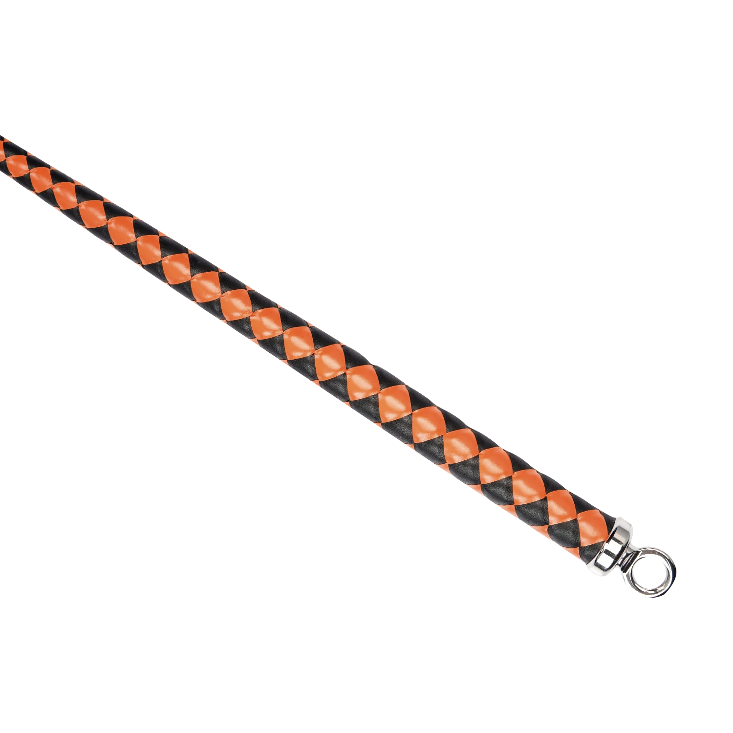 RISE - BDSM Zweep - Feather Slim Single Tail - Oranje/Zwart-Rimbastore.com