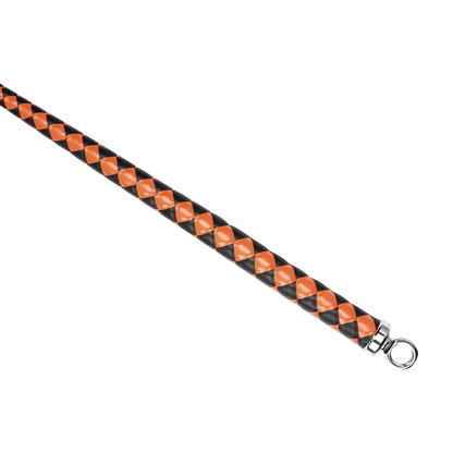 RISE - BDSM Zweep - Feather Slim Single Tail - Oranje/Zwart-Rimbastore.com