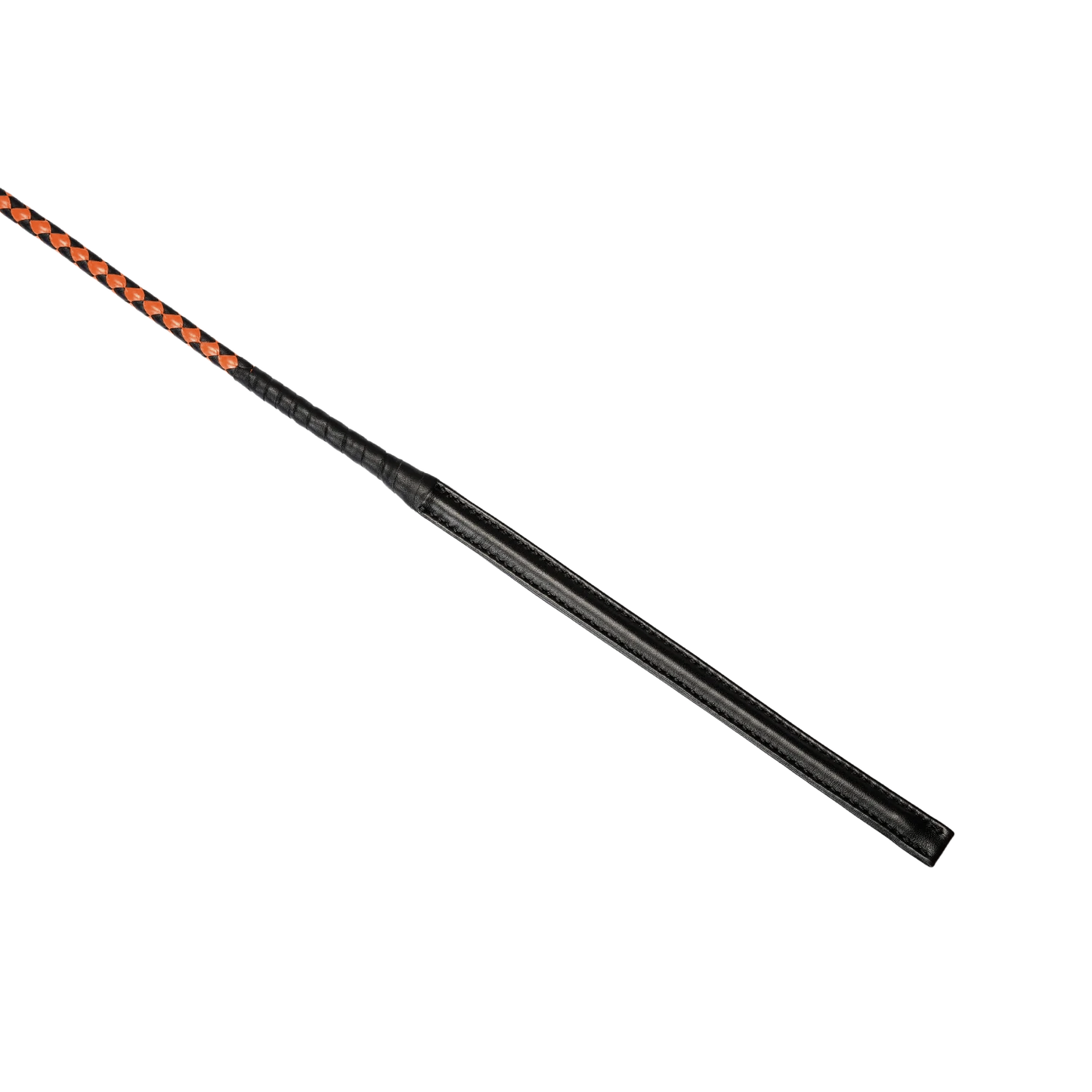 RISE - BDSM Zweep - Feather Slim Single Tail - Oranje/Zwart-Rimbastore.com