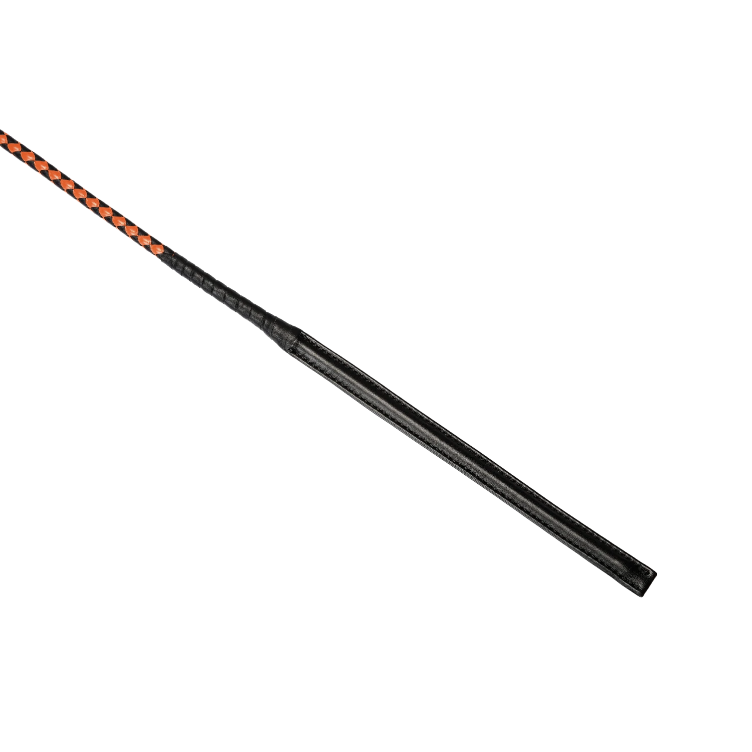 RISE - BDSM Zweep - Feather Slim Single Tail - Oranje/Zwart-Rimbastore.com
