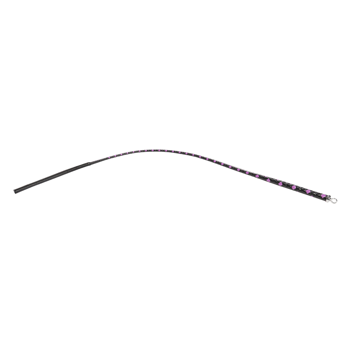 RISE - BDSM Zweep - Feather Slim Single Tail - Zwart/Paars-Rimbastore.com