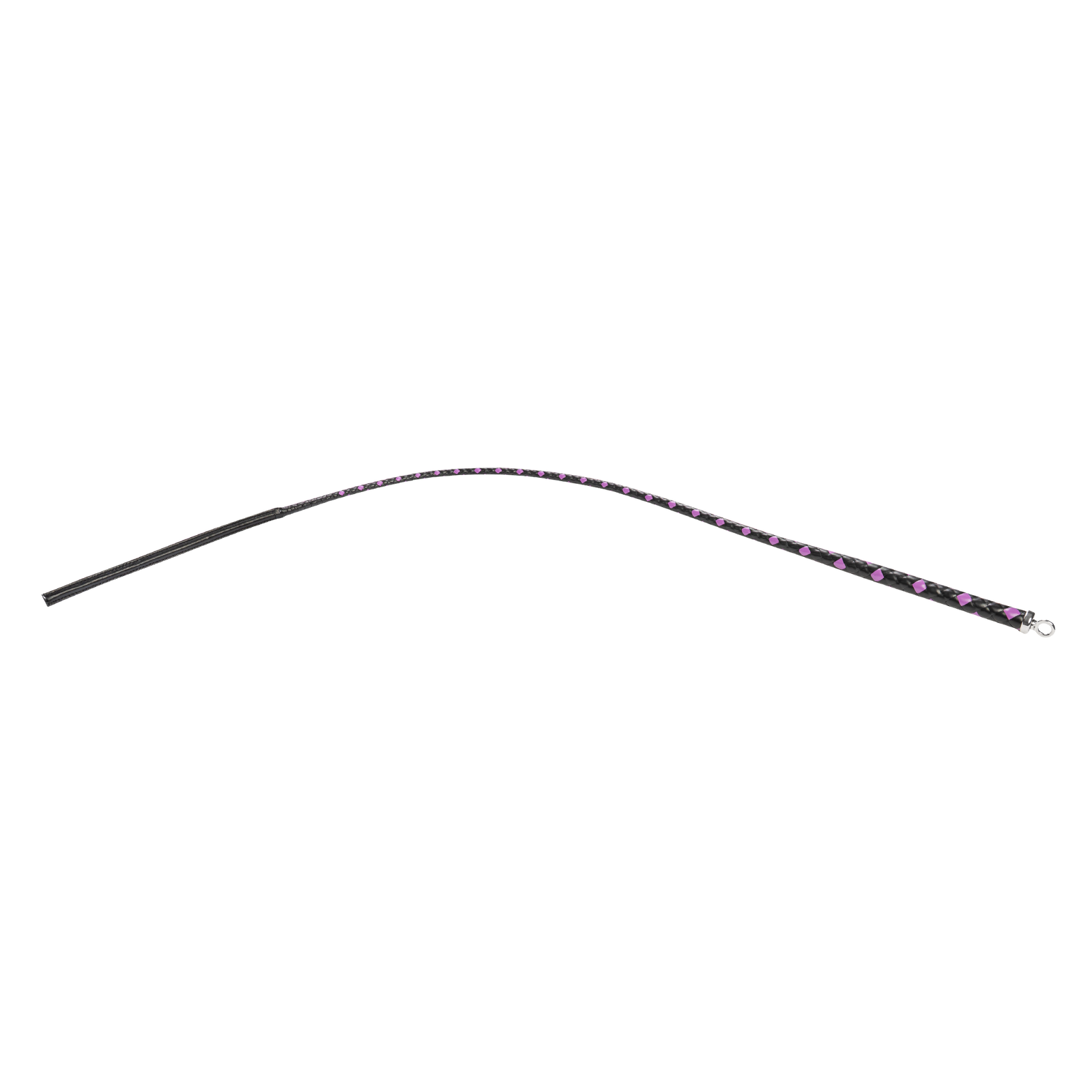 RISE - BDSM Zweep - Feather Slim Single Tail - Zwart/Paars-Rimbastore.com