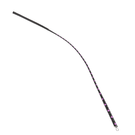 RISE - BDSM Zweep - Feather Slim Single Tail - Zwart/Paars-Rimbastore.com