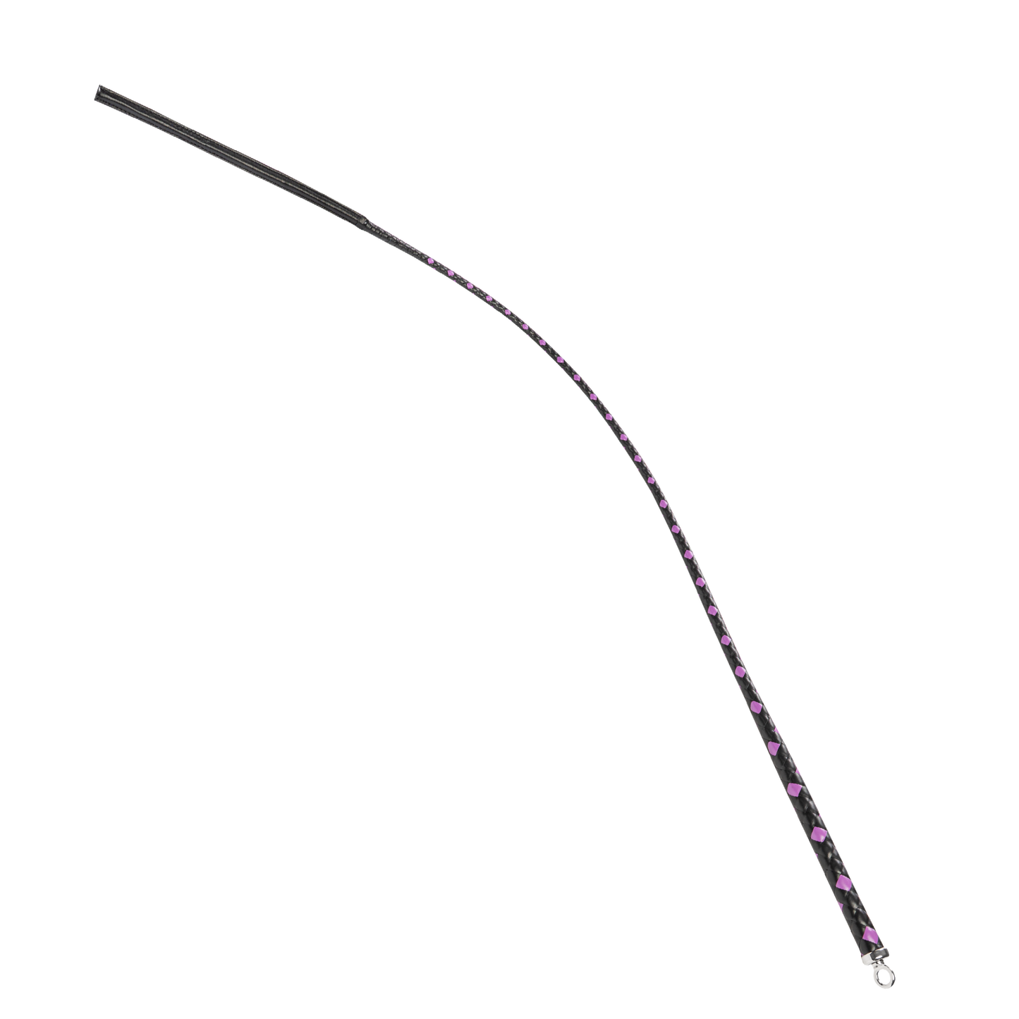 RISE - BDSM Zweep - Feather Slim Single Tail - Zwart/Paars-Rimbastore.com