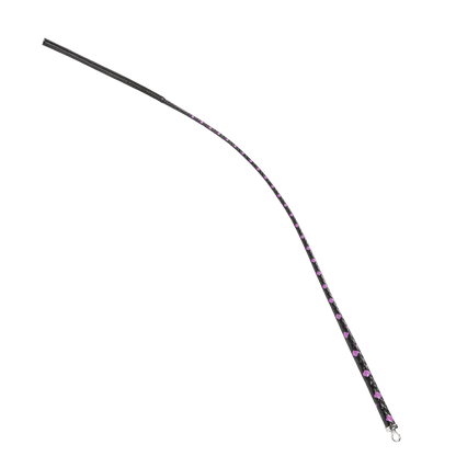 RISE - BDSM Zweep - Feather Slim Single Tail - Zwart/Paars-Rimbastore.com