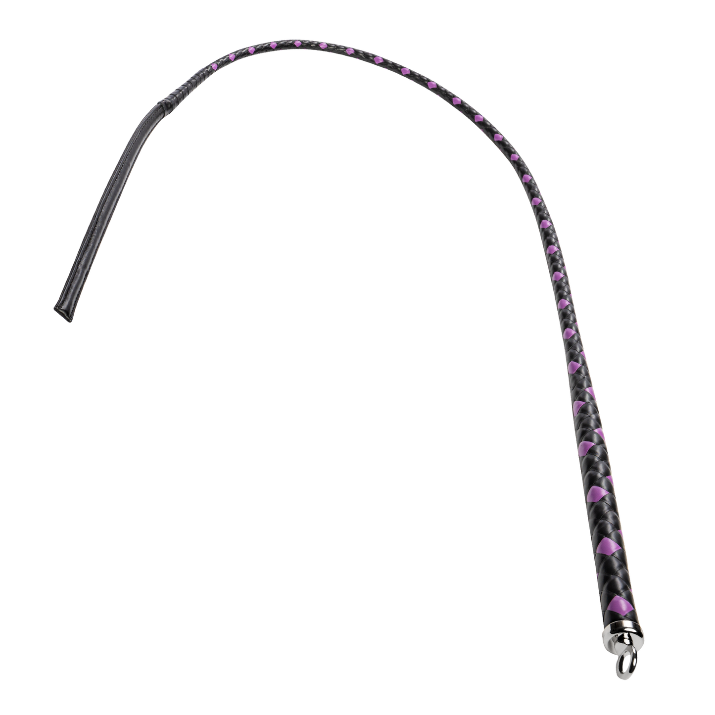 RISE - BDSM Zweep - Feather Slim Single Tail - Zwart/Paars-Rimbastore.com