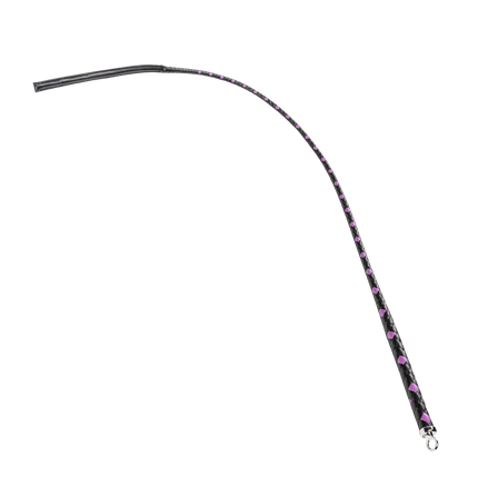 RISE - BDSM Zweep - Feather Slim Single Tail - Zwart/Paars-Rimbastore.com