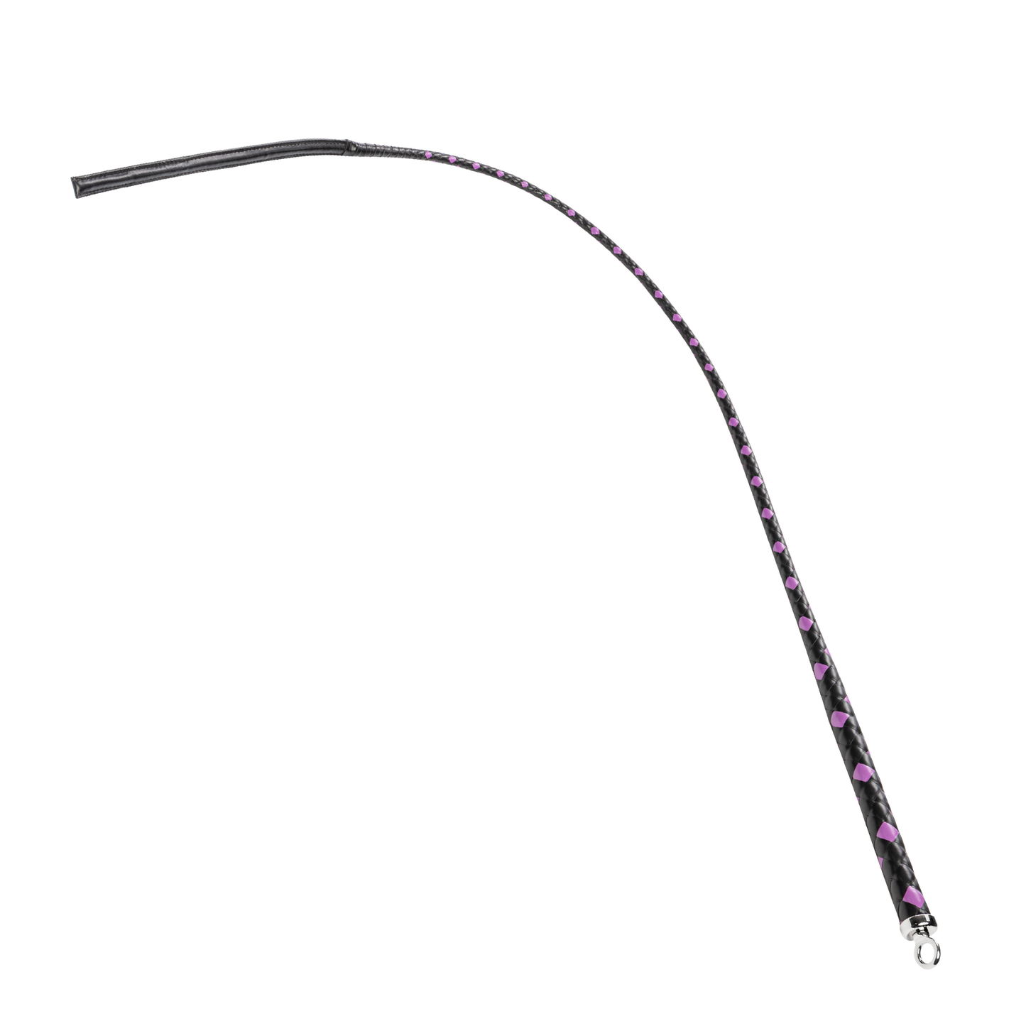 RISE - BDSM Zweep - Feather Slim Single Tail - Zwart/Paars-Rimbastore.com