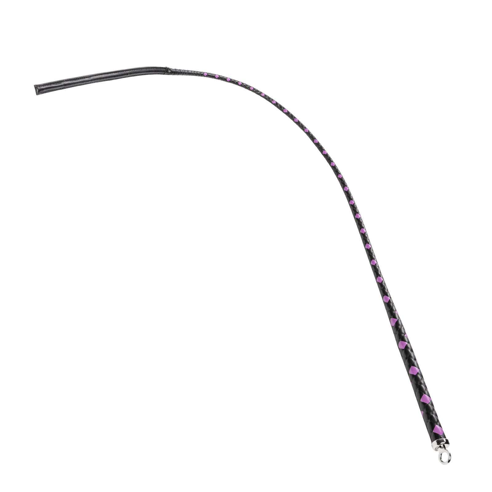RISE - BDSM Zweep - Feather Slim Single Tail - Zwart/Paars-Rimbastore.com
