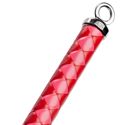 RISE - BDSM Zweep - Feather Slim Single Tail - Rood/Roze-Rimbastore.com