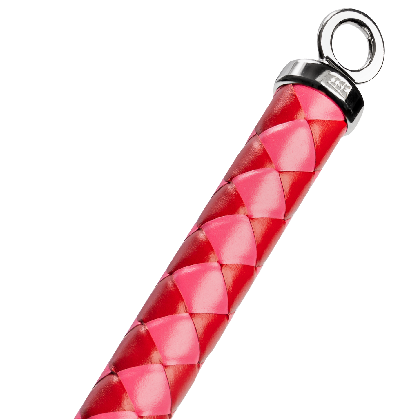 RISE - BDSM Zweep - Feather Slim Single Tail - Rood/Roze-Rimbastore.com