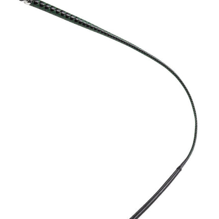 RISE - BDSM Zweep - Feather Slim Single Tail - Zwart/Groen-Rimbastore.com