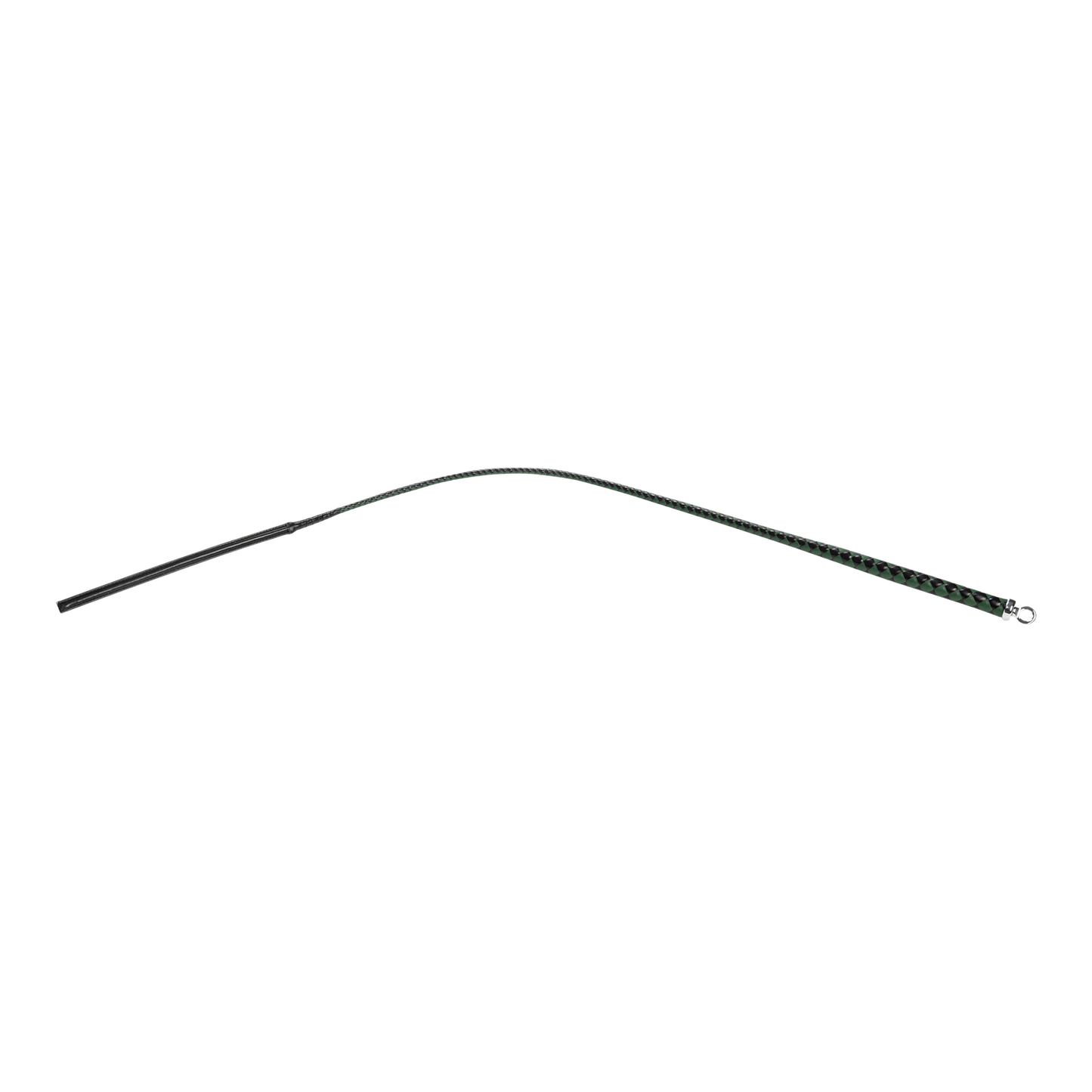 RISE - BDSM Zweep - Feather Slim Single Tail - Zwart/Groen-Rimbastore.com